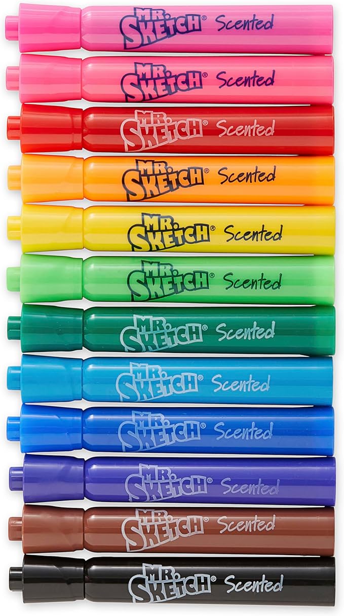 Mr. Sketch Scented Markers, Chisel Tip, Assorted Colors, 96 Count, Pack of 8