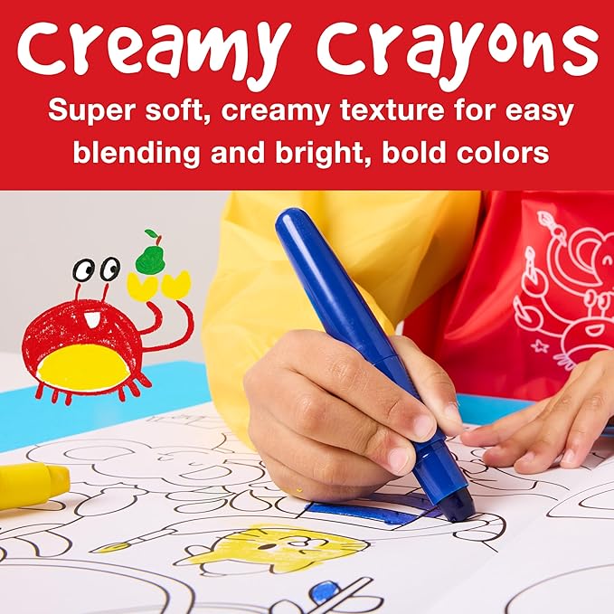 Faber-Castell Little Creatives ArtPlay Set: 15 Piece Toddler Art Set, Jumbo Crayons, Toddler Painting Set, and Kids Art Supplies, Easter Basket Supplies (Ages 3+)