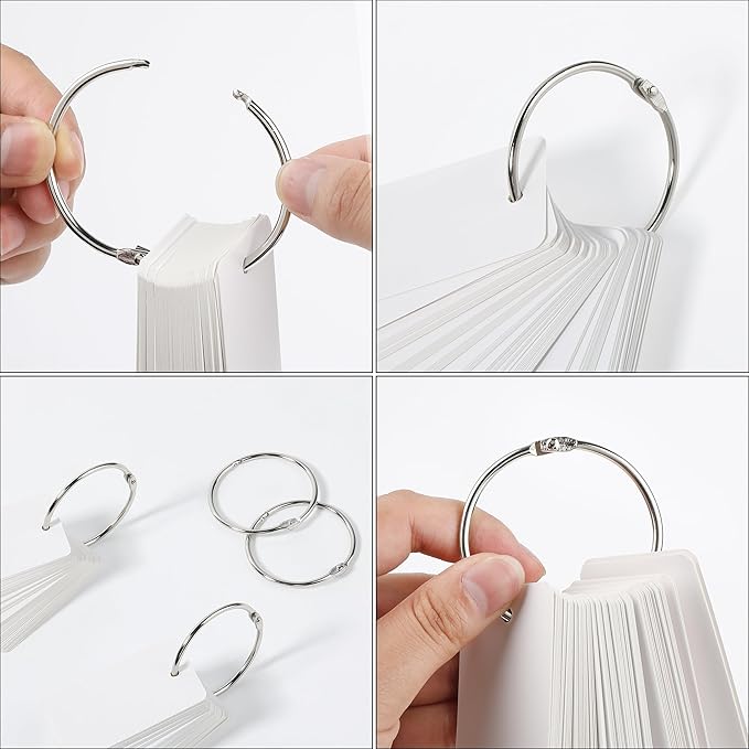 Mr. Pen Loose Leaf Binder Rings - 30 Pack, 2 Inch Silver Metal Rings for Index & Flash Cards