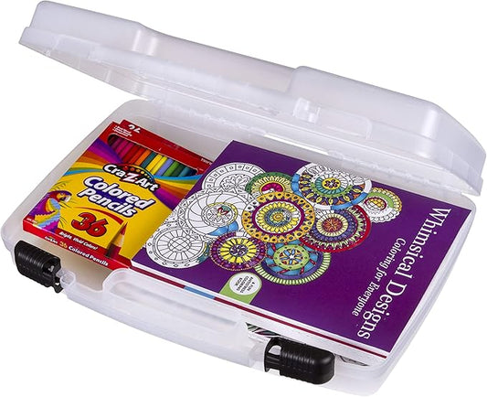 ArtBin 17 inch 8017AB Quick View Carrying Case, Portable Art & Craft Organizer with Handle, 1 Plastic Storage Case - 17" Standard Base Open Core