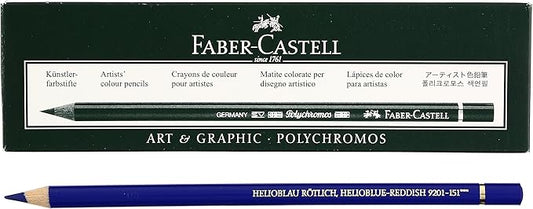Faber Castel Polychromos Colored Pencils, 151, Helio Blue Redish, 6 Count