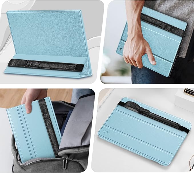 Fintie Pencil Holder for Kindle Scribe Pen, PU Leather Stylus Pouch Sleeve Portable Elastic Case Cover for Kindle Scribe Basic/Premium Pen, Black