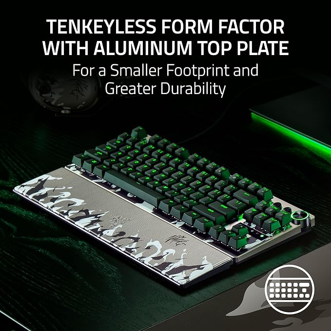Razer Huntsman V3 Pro TKL 8KHz Esports Gaming Keyboard: Analog Optical Switches Gen 2-8000 Hz Polling Snap Tap - Rapid Trigger - Adjustable Actuation - Media Controls - Niko Edition