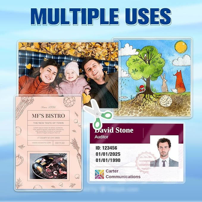 500 Pack 3 mil Thermal Laminating Pouches 4x6 File Card Laminate Pouches Lamination Pouches Recipe Card Laminating Pouches for Work Permits Pass Cards Student ID Cards
