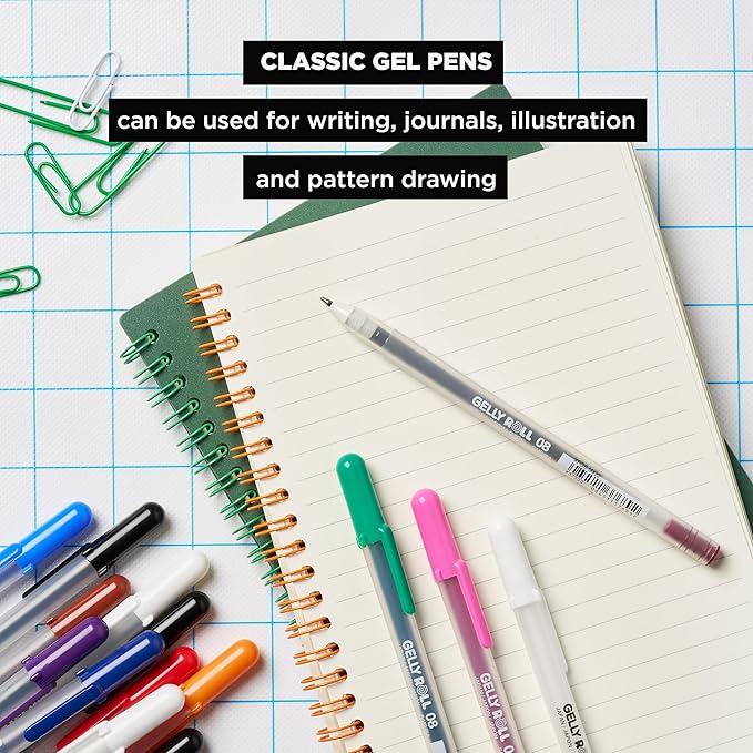 SAKURA Gelly Roll Classic, Fine Pt, Black, 6 Count