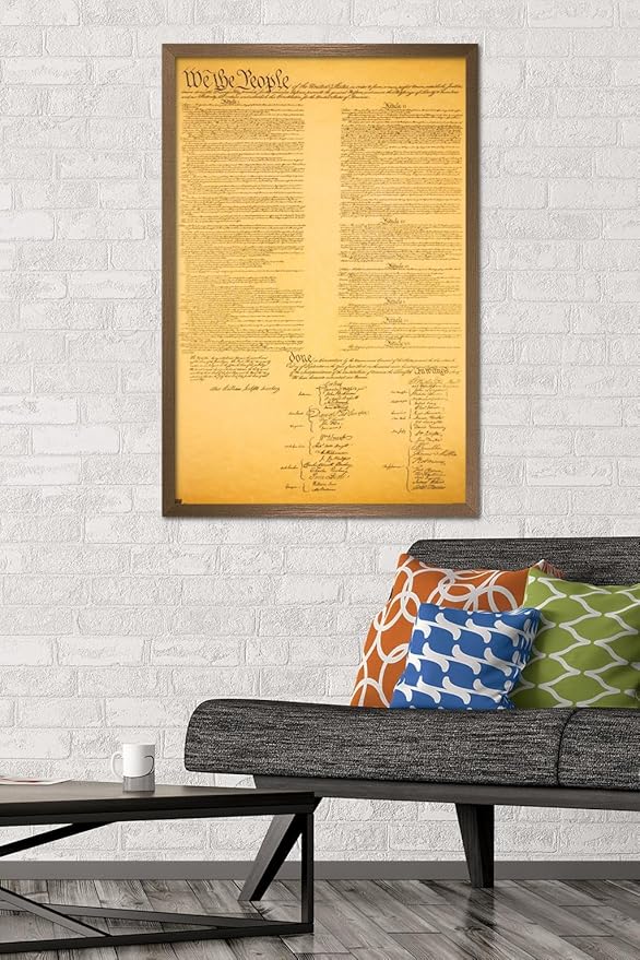 Trends International The Constitution Wall Poster, 22.375" x 34", Bronze Framed Version