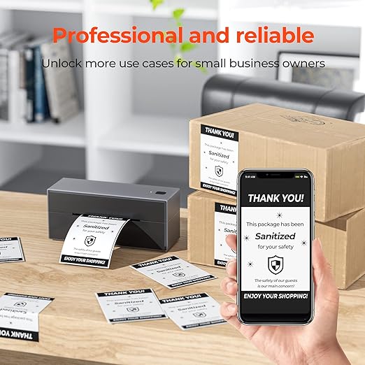 Thermal Direct Shipping Label (Pack of 500 4x6 Per Roll+2.25 x 1.25 Direct Thermal Stickers White Printer Stickers