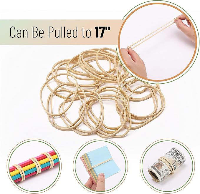 Mr. Pen- Assorted Clips & Bands: Binder, Paper (Small, Medium, Large) & Foldback Clips; Rubber Bands