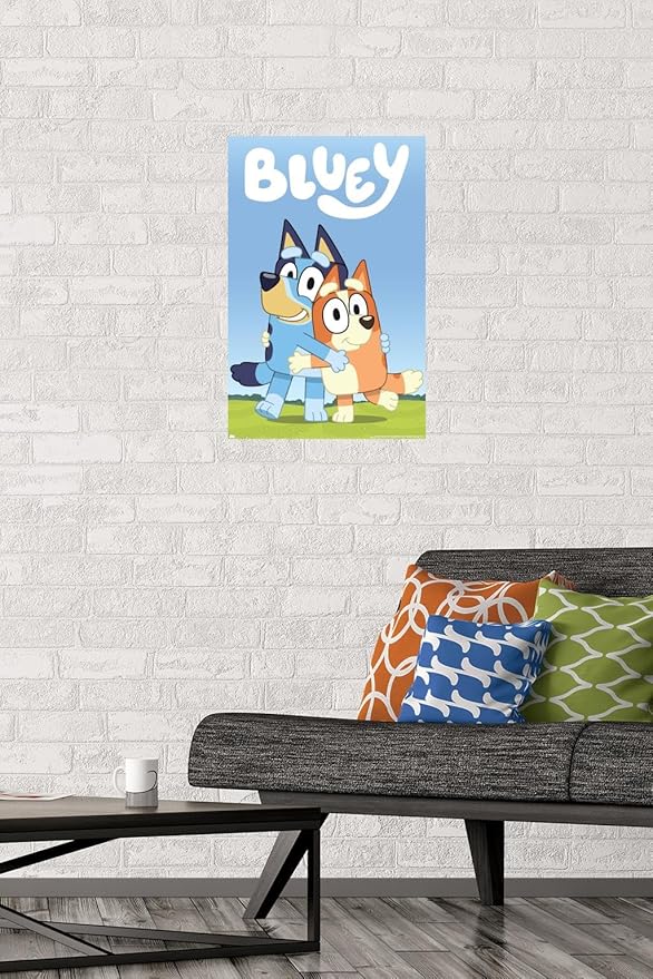 Bluey - Hug Wall Poster, 22.4L" x 14.7W", Premium Unframed Version