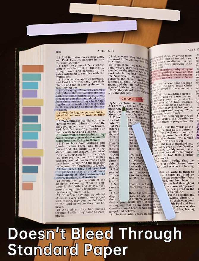 NiArt Bible Highlighters and Pens No Bleed, Morandi Colors 12 Highlighters + 8 Gel Pens + 200 Sticky Notes, Ergonomic Design with Fade-Resistant Soft-Toned Pastel Ink for Journaling
