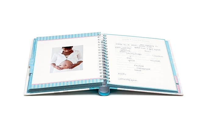 Pearhead My Pregnancy Journal, Pregnancy Memory Book with 7 Baby Keepsake Pockets, Photo Pages, Capture Every Milestone of Your Pregnancy, Gift for New Mom
