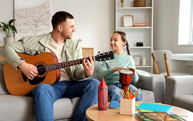 Crayola Kids Crayon Speakers Bluetooth Wireless, Portable Bluetooth Speakers 20W Peak Power HD Sound, Mini Bluetooth Speaker with TWS Pairing BT 5.3, FM Radio Home/Party/Outdoor/Travel