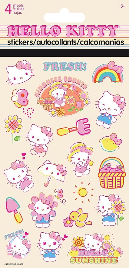 Hello Kitty - Garden Doodle - 2022 Standard Stickers - 4 Sheet