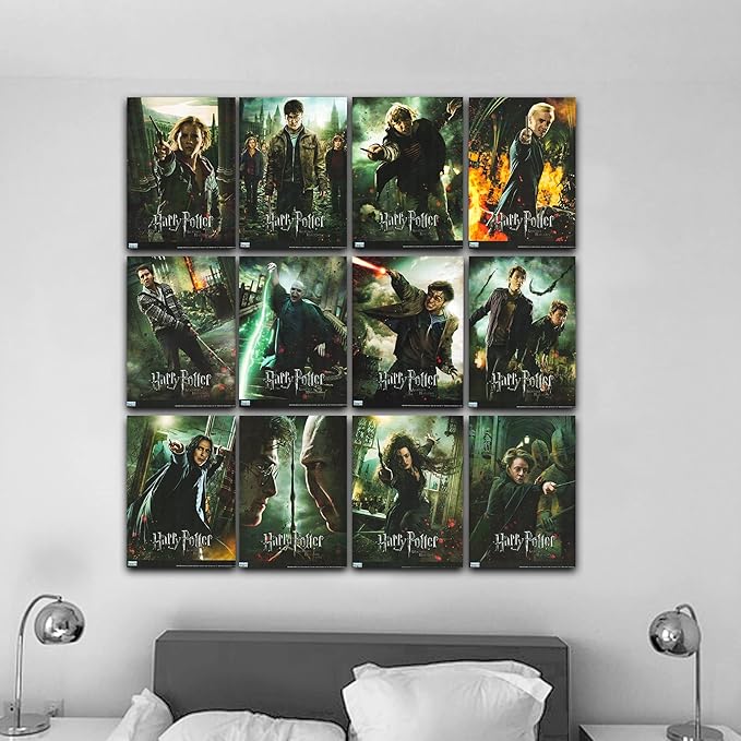 Harry Potter Poster Book Super Set ~ 12 Hogwarts Posters Featuring Harry, Ron, Hermione, and More (Hogwarts Room Decor) (Harry Potter Posters)
