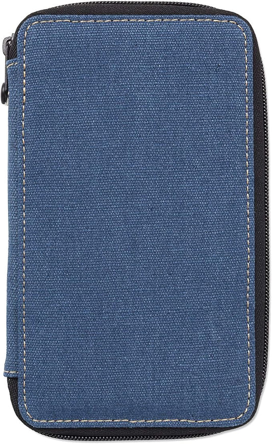 Speedball Art Products 254240 24 Pencil Storage Canvas Pencil Case, Denim