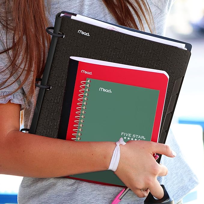 Five Star Spiral Notebook, 1 Subject, College Ruled Paper, 4-3/8" x 7", Personal Size, 80 Sheets, Fights Ink Bleed, Water Resistant Cover, Seaglass Green (450048CH1-ECM)