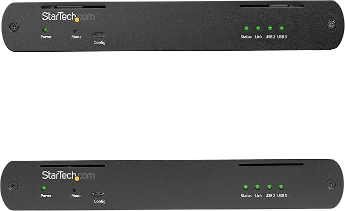 StarTech.com 4-Port USB 3.0 Extender Hub with 1x Gigabit Ethernet Port Extension Over Single Cat6a/Cat7 Cable (RJ45) - 330ft (100m) - USB Extender Kit (USB-A) - 5Gbps USB 3.2/3.1 Gen 1 (USB3004EXT2)