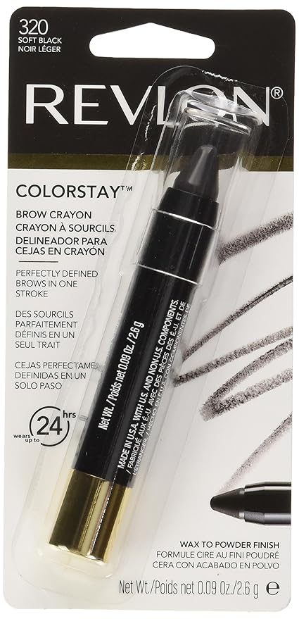 Revlon ColorStay Brow Crayon, Soft Black