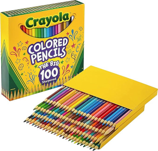 Crayola Colored Pencil Locker, 15 Dual-Tip Pencils, 30 Colors, Multicolor, (Model: 04-6841)