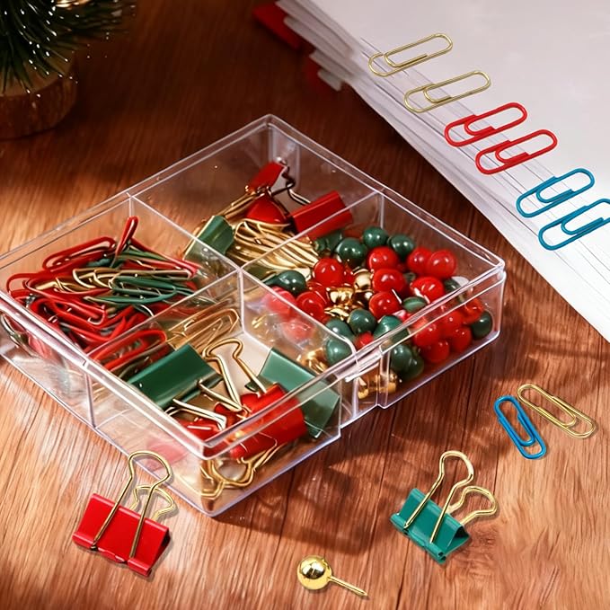 Cute Paper Clips Binder Clips Combo Set, Assorted Size Paper Clips for Office, Cute Office Supplies Set,