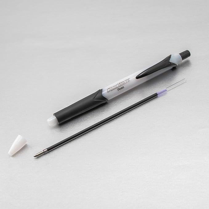 Pentel GlideWrite Ballpoint Pen with TechniFlo Ink, (1.0mm) Medium Line, Black Ink, Pack of 6 (BX910BP6A)