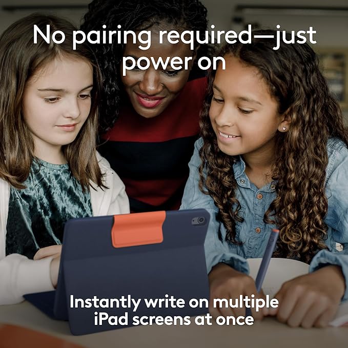 Logitech Crayon Digital Pencil for iPad (iPad Models with USB-C Ports) Featuring Apple Pencil Technology, Anti-Roll Design, and Dynamic Smart Tip (Renewed)