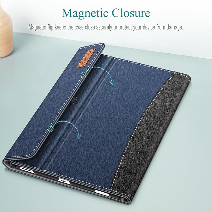 Fintie Case for Samsung Galaxy Tab S10 Lite/ S10 FE/ S9 FE 5G 10.9 Inch/Tab S9 11 Inch with Built-in S Pen Holder, Multiple Angle Portfolio Business Cover with Pocket Auto Sleep/Wake, Navy