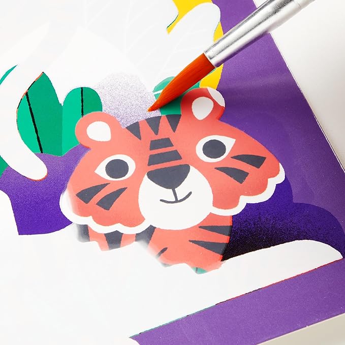 Mudpuppy Rainforest Friends – Color Magic Water Reveal Kit with Illustrations of Rainforest Animals for Children Ages 2 and Up