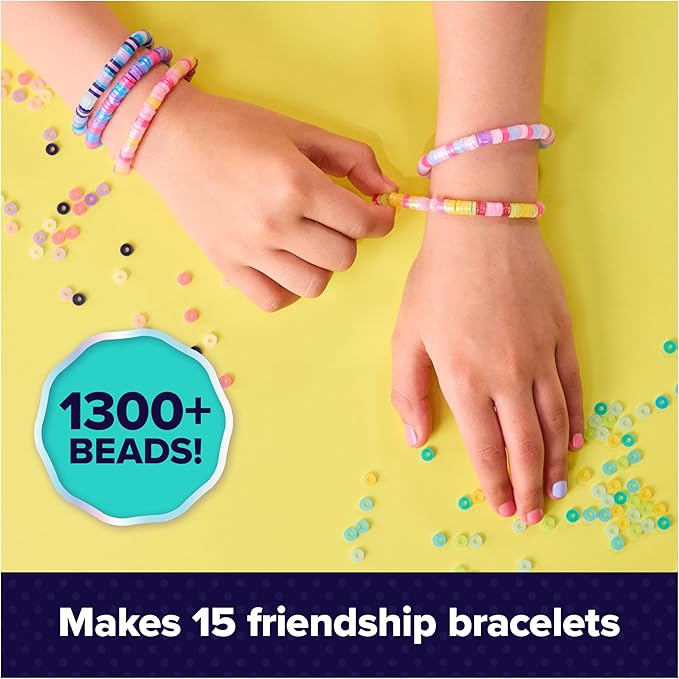Cool Maker, Stack’d Heishi Expansion Pack Bead Kit, Bracelet Making Kit with Over 1300 Beads for Bracelets, Makes 15, Arts and Crafts Kids Toys for Girls Ages 7 and up