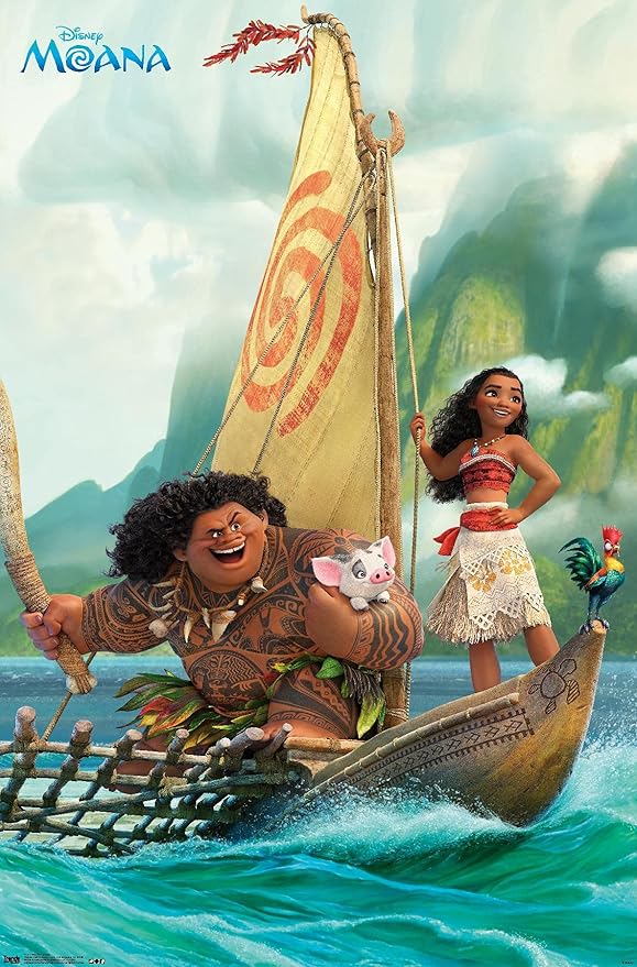 Disney Moana - Group Wall Poster, 22.4L" x 14.7W", Premium Unframed Version