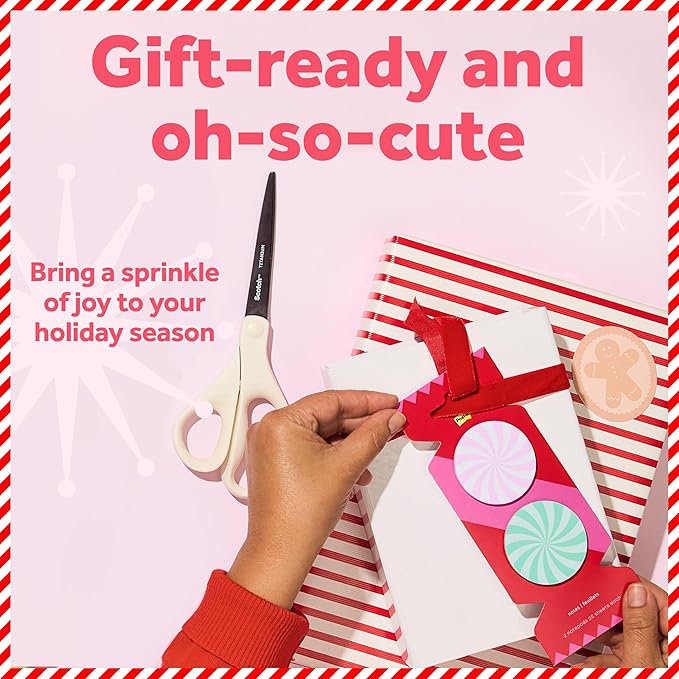 Post-it Jingle Sticky Notes, Christmas Gift Set, Assorted Sizes, 5 Holiday Themed Cute Sticky Note Pads