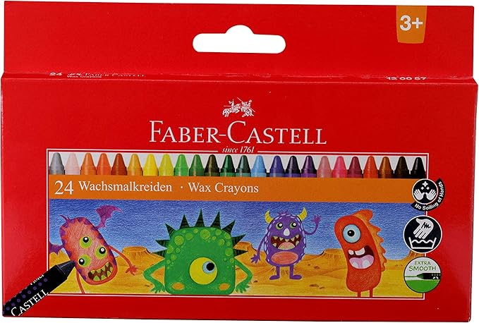 Faber Castell Wax Crayons - 24 Shades