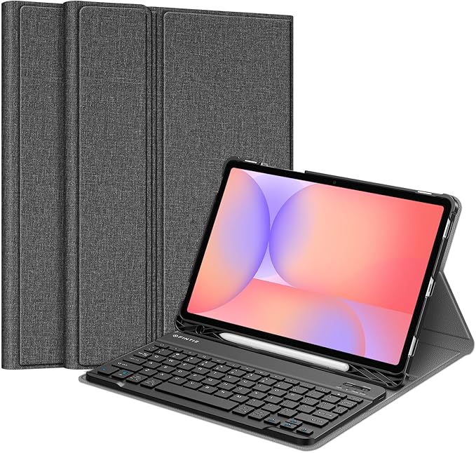 FINTIE Keyboard Case for Samsung Galaxy Tab S10 Lite/ S10 FE/ S9 FE 5G 10.9 Inch/Tab S9 11 Inch with S Pen Holder, Slim Stand Cover Detachable Wireless Bluetooth Keyboard, Gray