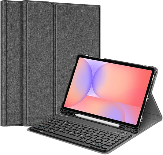 FINTIE Keyboard Case for Samsung Galaxy Tab S10 Lite/ S10 FE/ S9 FE 5G 10.9 Inch/Tab S9 11 Inch with S Pen Holder, Slim Stand Cover Detachable Wireless Bluetooth Keyboard, Gray