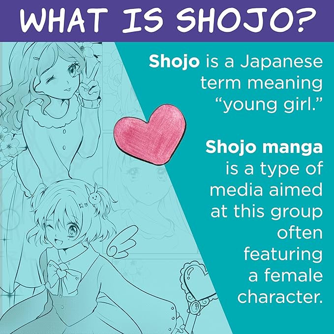 Faber-Castell Anime Drawing Kit: Shojo Edition | Step-by-Step Instruction Book with 20 Practice Pages, Color Pencil Set & Drawing Supplies for Kids, Easter Basket Stuffers (1 Book)
