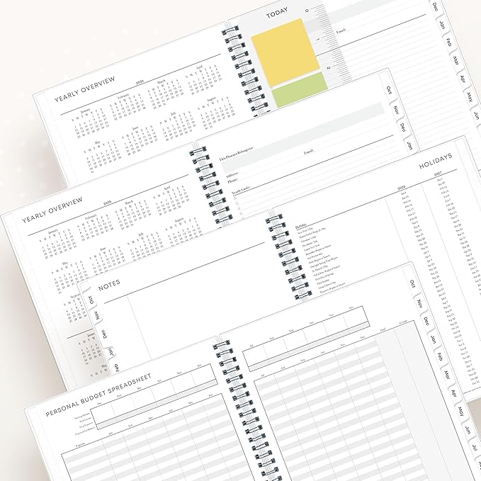 Blue Sky 15 Month 2026 Weekly and Monthly Planner Calendar, October 2025 - December 2026, 7" x 9", Flexible Cover, Durable Twin Wire Binding, Laminated Tabs, Includes Ruler & Sticky Notes, Wren