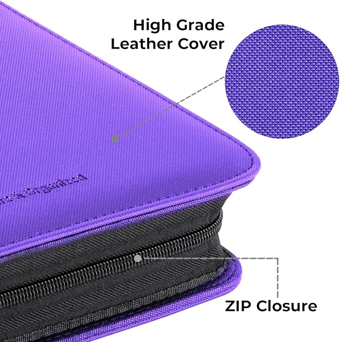 Premium 936 Pockets Leather Baseball Trading Cards Binder w/Zipper Large Capacity Collector Cards Book Album with Display Window, Compatible with TCG MTG Sport Football Soccer Cards