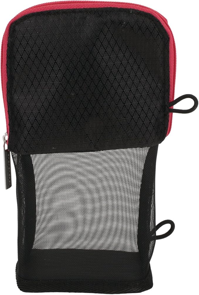 Five Star Pencil Pouch, Pen Case, Fits 3 Ring Binder, Stand 'N Store, Black/Hot Pink (50516)