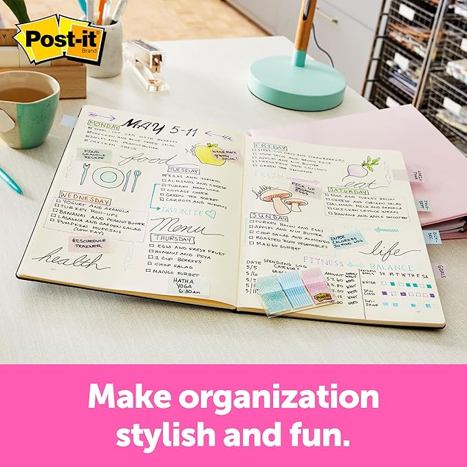 Post-it Pattern Flags, 60/On-The-Go Dispenser, 47 in, Gradient Pattern Collection (682-GRDNT) (Pack of 2)