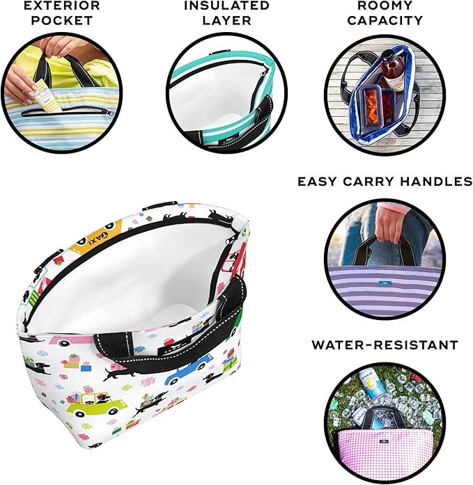 SCOUT Nooner Insulated Lunch Box for Women with 6 Can Capacity - Lightweight Work Lunch Bag for Teachers and Nurses - Soft Cooler for Beach Travel and Picnic