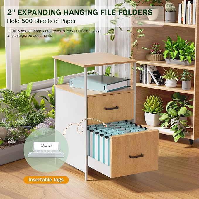 12 Pack Blue Hanging File Folders, Letter Size Hanging Folder - Waterproof, Tear-Resistant, Blue Hanging Folders with Expandable Bottom & 1/5-Cut Tabs for Filing Cabinets & Office & Home & School