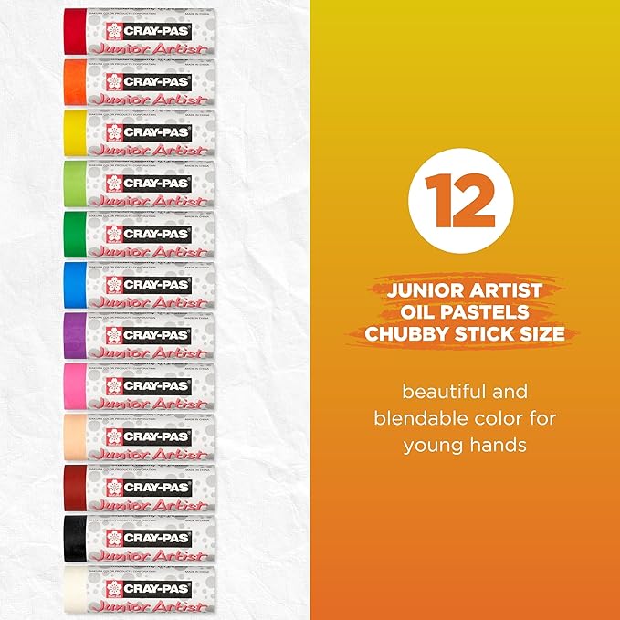 SAKURA Cray Pas Chubbies Junior Artist Oil Pastels, Colors may vary
