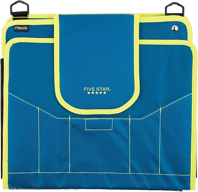 Five Star Sewn Zipper Binder, Fabric, 2 Inch 3 Ring Binder With 4 Inch Capacity, Assorted Colors, Color Selected For You, 1 Count (Pack of 1)