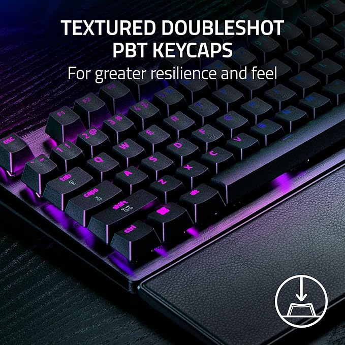 Razer Huntsman V3 Pro 8KHz Esports Gaming Keyboard: Analog Optical Switches Gen 2-8000 Hz Polling Snap Tap - Rapid Trigger - Adjustable Actuation - Media Controls - PBT Keycaps - Black