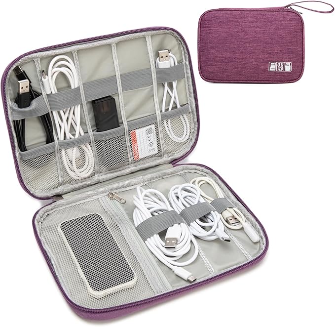 Electronics Organizer Travel Case,Travel Cable Organizer Pouch - Portable Storage Bag for Cord, Charger, Phone, Earphone, Electronic Accessories for Travel & Daily Use