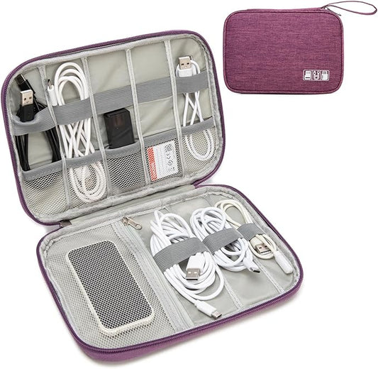Electronics Organizer Travel Case,Travel Cable Organizer Pouch - Portable Storage Bag for Cord, Charger, Phone, Earphone, Electronic Accessories for Travel & Daily Use
