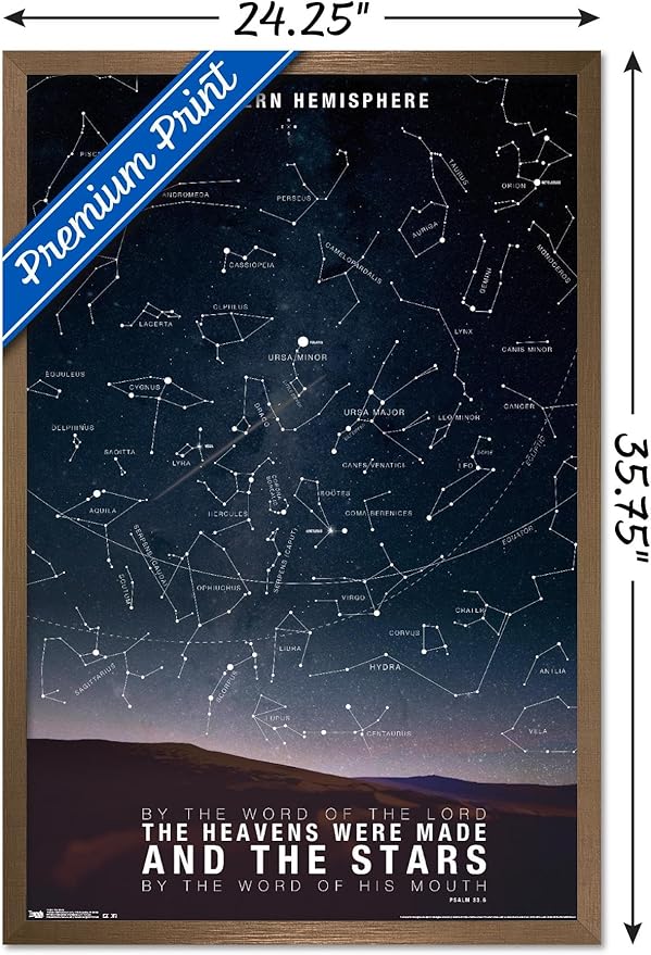 The Stars Wall Poster, 34L" x 22.4W", Bronze Framed Version