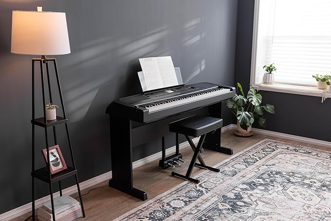Yamaha DGX-670B, 88-Key Weighted Digital Piano with Sustain Foot Switch and Music Rest, Black - Furniture Stand Sold Separately