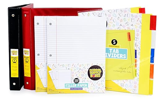 School Supply Boxes | Ultimate High School & College Pallet (96 Boxes) | Back to School Essentials Kit for Students & Teachers | Includes 1" Binders, College-Ruled Notebooks, Pencils, & More