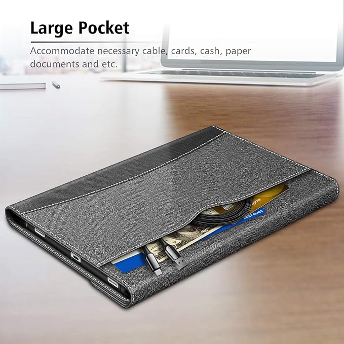 Fintie Case for Samsung Galaxy Tab S8/Tab S7 11 Inch (Model SM-X700/X706/T870/T875/T878) with Built-in S Pen Holder, Multiple Angle Portfolio Business Cover with Pocket Auto Sleep/Wake, Gray